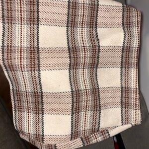 Plaid women’s  Pants in Cream and Brown